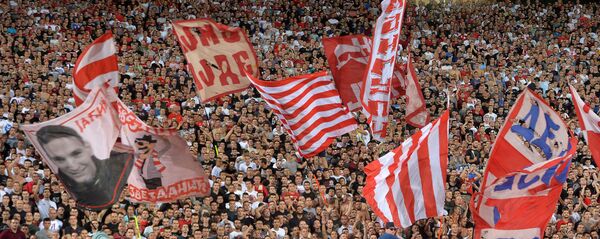 Навијачи на утакмици Лиге шампиона између Црвене звезде и Наполија - Sputnik Србија