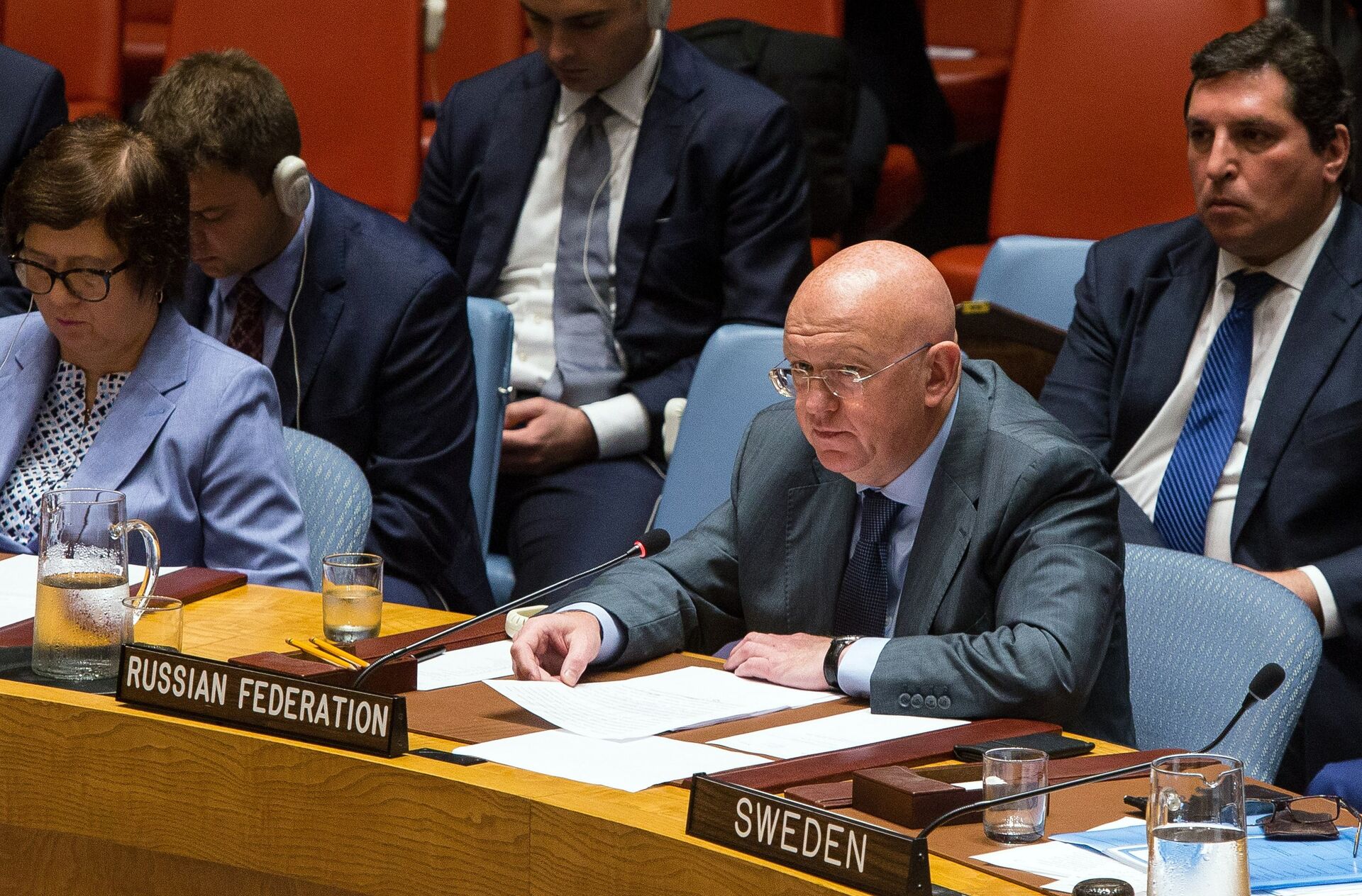 Стални представник Русије у УН Василиј Небензја на заседању Савета безбедности УН о Сирији - Sputnik Србија, 1920, 01.11.2025