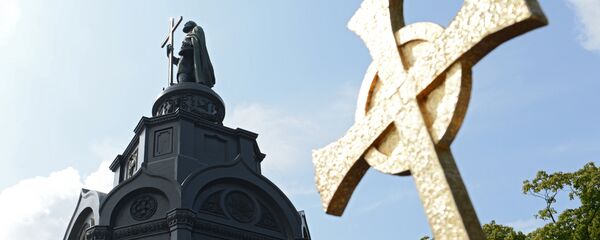 Споменик светом кнезу Владимиру у Кијеву Споменик светом кнезу Владимиру у Кијеву - Sputnik Србија