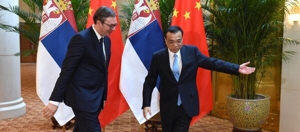 Vučić sa kineskim premijerom - Sputnik Srbija