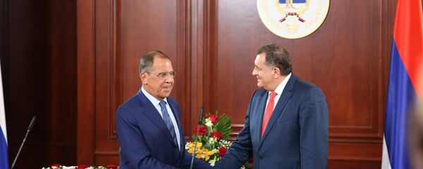 Sergej Lavrov i Milorad Dodik na konferenciji za novinare Sergej Lavrov i Milorad Dodik na konferenciji za novinare - Sputnik Srbija