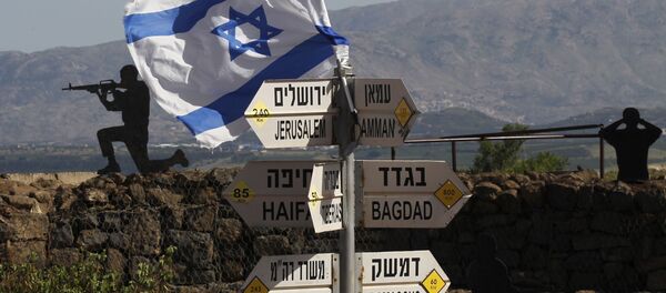 Izraelska zastava u oblasti Golanskih visoravni na teritoriji pod kontrolom Izraela - Sputnik Srbija