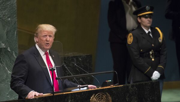 Američki predsednik Donald Tramp u  UN  - Sputnik Srbija
