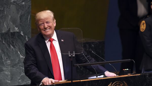 Američki predsednik Donald Tramp u UN - Sputnik Srbija