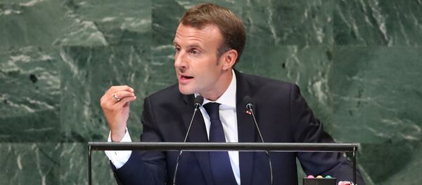 Predsednik Francuske Emanuel Makron govori na 73. Generalnoj skupštini UN u Njujorku Predsednik Francuske Emanuel Makron govori na 73. Generalnoj skupštini UN u Njujorku - Sputnik Srbija
