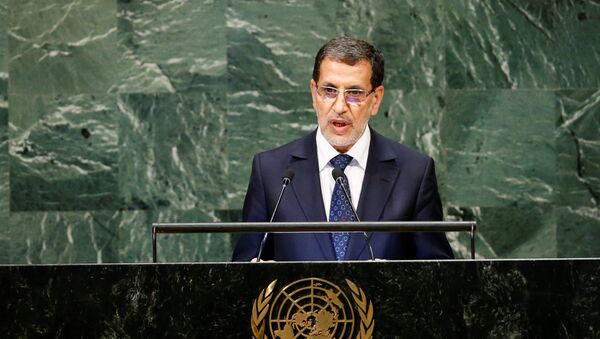 Premijer Maroka Saadin el Otmani obraća se učesnicima 73. zasedanja Generalne skupštine Ujedinjenih nacija u Njujorku - Sputnik Srbija