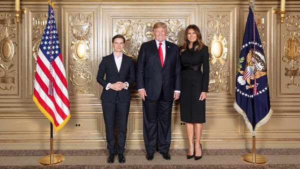 Ana Brnabić sa Donaldom i Melanijom Tramp u Njujorku - Sputnik Srbija
