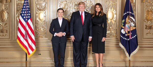 Ana Brnabić sa Donaldom i Melanijom Tramp u Njujorku - Sputnik Srbija