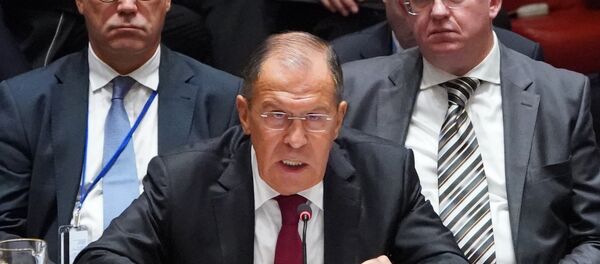 Министар спољних послова Русије Сергеј Лавров на заседању Савета безбедности УН у Њујорку Министар спољних послова Русије Сергеј Лавров на заседању Савета безбедности УН у Њујорку - Sputnik Србија