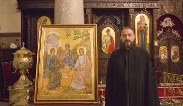 Свештеник бањалучког Храма Христа Спаситеља Драган Грујић Свештеник бањалучког Храма Христа Спаситеља Драган Грујић - Sputnik Србија