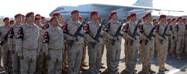 Руски војници на бази Хмејмим Руски војници на бази Хмејмим - Sputnik Србија