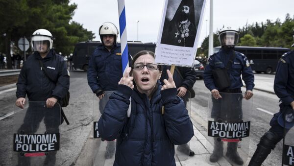 Протест у Грчкој због референдума у Македонији - Sputnik Србија