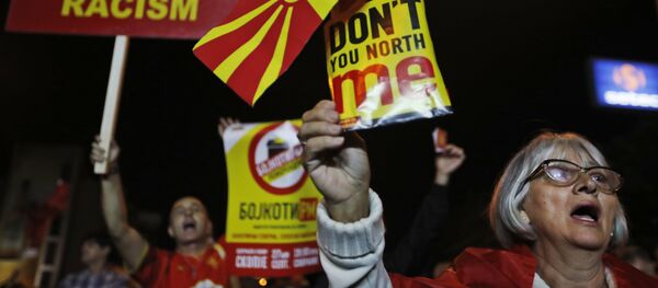 Slavlje protivnika referenduma u Skoplju - Sputnik Srbija