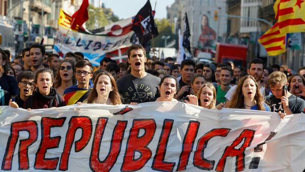 Протести у Барселони, 01.10.2018. - Sputnik Србија