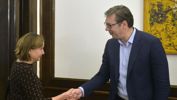 Линда Ван Гелдер и Александар Вучић - Sputnik Србија