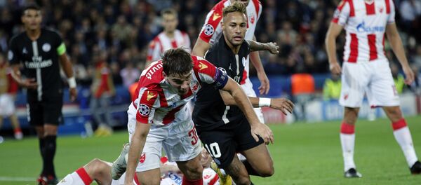 Detalj sa meča PSŽ- Crvena zvezda Detalj sa meča PSŽ- Crvena zvezda - Sputnik Srbija