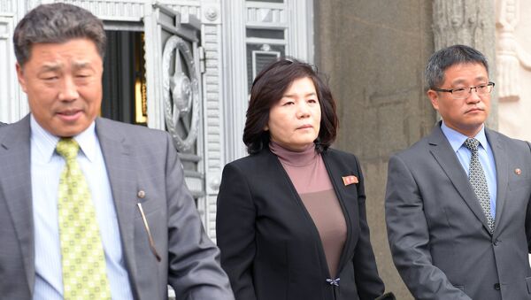 Заменица министра спољних послова Северне Кореје, Цој Сон Хи, након састанка у Министарству спољних послова Русије - Sputnik Србија