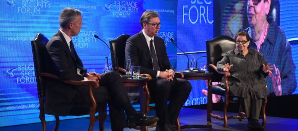 Jens Stoltenberg i Aleksanar Vučić Jens Stoltenberg i Aleksanar Vučić - Sputnik Srbija