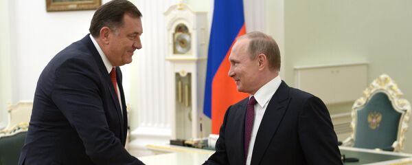 Председник Републике Српске Милорад Додик и председник Русије Владимир Путин у Кремљу - Sputnik Србија