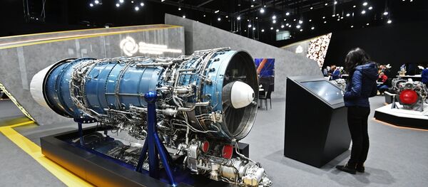 Макета мотора АЛ-31ФН на међународном војно-техничком форуму Армија 2017 - Sputnik Србија