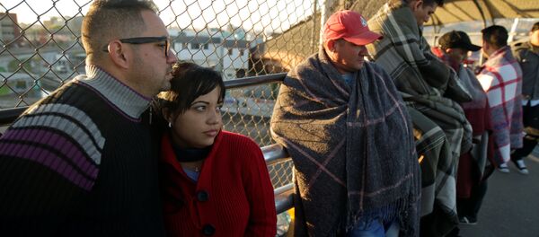 Grupa migranata iz Centralne Amerike na granici Meksika prema SAD. Grupa migranata iz Centralne Amerike na granici Meksika prema SAD. - Sputnik Srbija