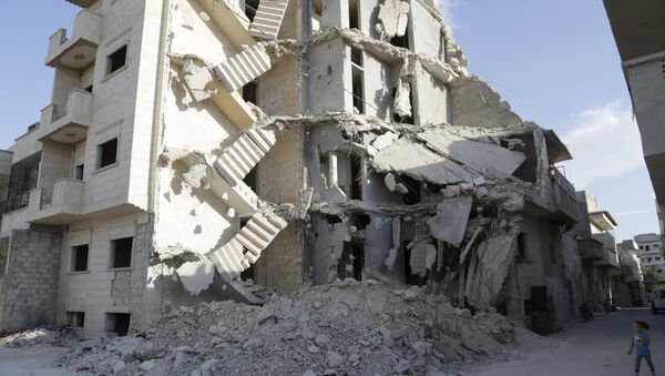 Уништене зграде у Марат ел Нуману јужно од Идлиба - Sputnik Србија