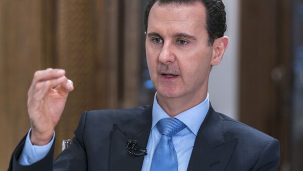 Президент Сирии Башар Асад во время интервью - Sputnik Србија