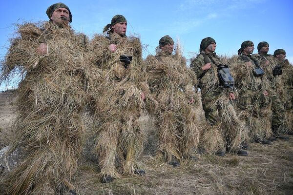 Pripadnici Treće brigade, u sadejstvu sa RV i PVO na vežbi „Vek pobednika 1918-2018“ Pripadnici Treće brigade, u sadejstvu sa RV i PVO na vežbi „Vek pobednika 1918-2018“ - Sputnik Srbija