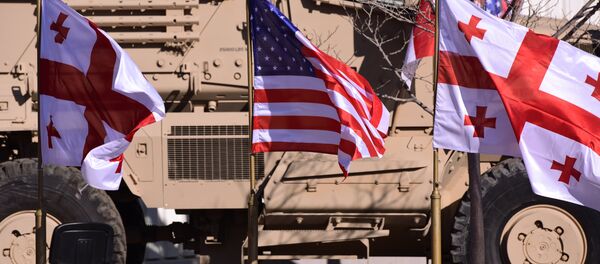 Zastave Gruzije i Amerike - Sputnik Srbija