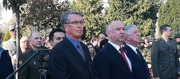 Ambasador Rusije Aleksandar Čepurin prilikom polaganja cveća povodom 100 godina od završetka Prvog svetskog rata - Sputnik Srbija