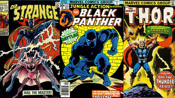 Naslovne stranice stripova Doktor Strejndž, Crni Panter i Tor - Sputnik Srbija