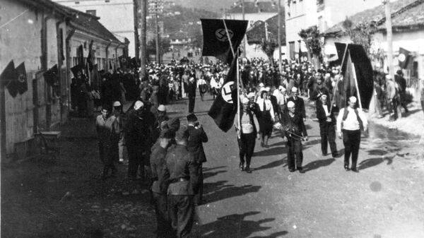 Proalbanska manifestacija u Novom Pazaru tokom rata - Sputnik Srbija