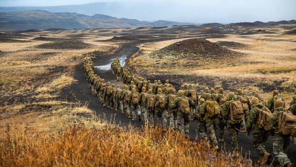 Američki marinci na velikoj vojnoj vežbi NATO-a Spoj trozupca 2018 u Norveškoj - Sputnik Srbija