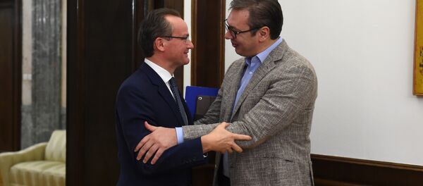 Aleksandar Vučić i Ginter Krihbaum Aleksandar Vučić i Ginter Krihbaum - Sputnik Srbija