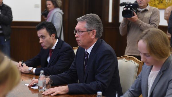 Aleksandar Čepurin na sastanku sa Aleksandrom Vučićem i Anom Brnabić u Predsedništvu Srbije - Sputnik Srbija