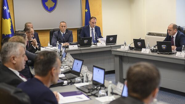 Sastanak tzv. vlade Kosova na kojoj je doneta odluka o povećanju carinskih dažbina za srpsku robu - Sputnik Srbija