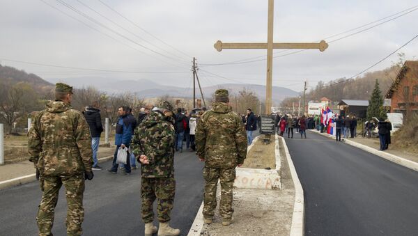 Mirni protesti Srba u Rudaru, KiM - Sputnik Srbija