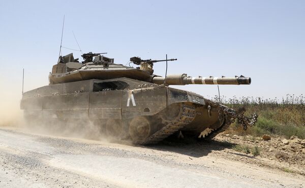 Izraelski tenk Merkava IV na liniji Izraela i Gaze Izraelski tenk Merkava IV na liniji Izraela i Gaze - Sputnik Srbija