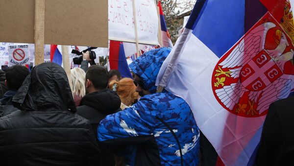 Protest Srba na severu Kosova - Sputnik Srbija
