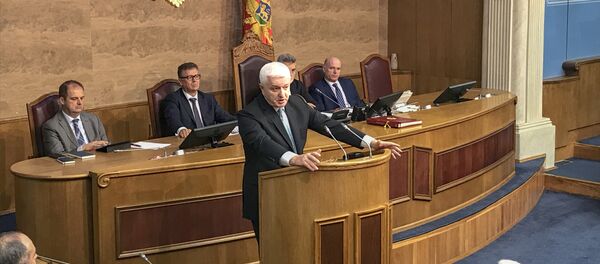 Premijer Crne Gore Duško Marković za govornicom Premijer Crne Gore Duško Marković za govornicom - Sputnik Srbija
