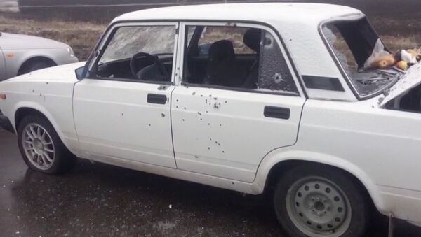 Izrešetani automobil ekstremista koje su likvidirali pripadnici FSB Rusije - Sputnik Srbija