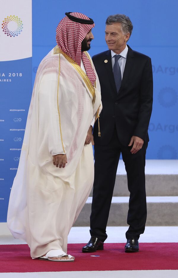 Мухамед бин Салман са председником Аргентине, Маурисијом Макријем - Sputnik Србија