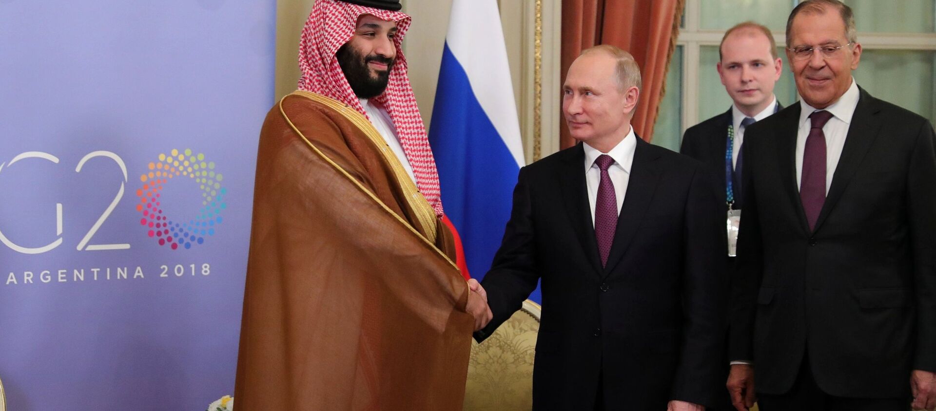 Председник Русије Владимир Путин и наследни принц Саудијске Арабије Мухамед бин Салман - Sputnik Србија, 1920, 13.10.2020