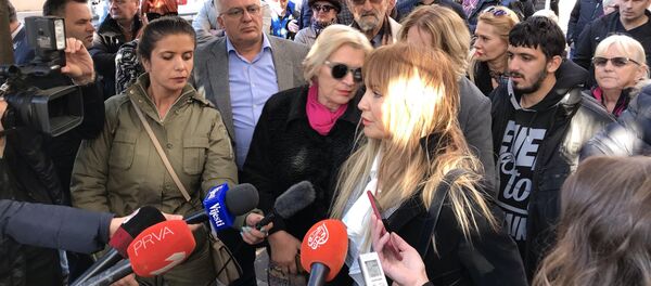 Марина Медојевић испред суда у Подгорици - Sputnik Србија