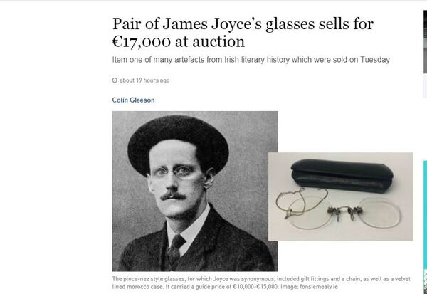 Џејмс Џојс и његове наочари - Sputnik Србија