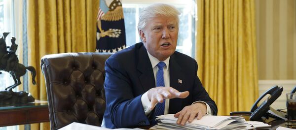 U.S. President Donald Trump is interviewed by Reuters in the Oval Office at the White House in Washington U.S. President Donald Trump is interviewed by Reuters in the Oval Office at the White House in Washington - Sputnik Srbija