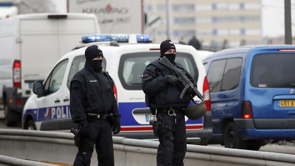 Nemački policajci patroliraju na francusko-nemačkoj granici nakon pucnjave u Strazburu - Sputnik Srbija