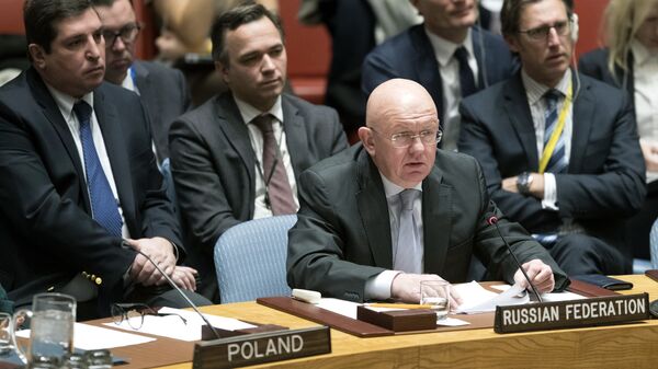 Амбасадор Русије у УН Василиј Небензја на седници Савета безбедности - Sputnik Србија