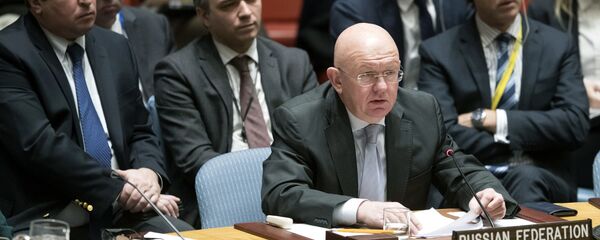 Ambasador Rusije u UN Vasilij Nebenzja na sednici Saveta bezbednosti - Sputnik Srbija