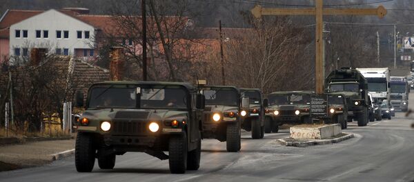 Конвој припадника КФОР-а на путу близу Рудара, КиМ; 13.12.1008 год. - Sputnik Србија